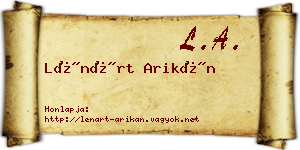 Lénárt Arikán névjegykártya